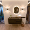 Mondiaz CIRO-DLUX Ensemble de meubles de salle de bains - 120x45x50cm - Lavabo solid surface Lava - 1 vasque à droite - 1 trou de robinet - 2 tiroirs - Shadow SW1532291