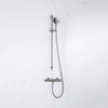 FortiFura Calvi Ensemble de douche avec douchette ronde, flexible en métal et robinet de douche Gunmetal PVD SW811954