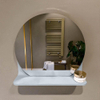 Mondiaz SPOT Miroir de salle de bain - rond 40cm - plan de miroir - couleur Argile SW1235503