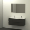 Qisani Allasio badmeubelset 120x45.5x52 met spiegel met softclose antraciet SW276937 Qisani Allasio badmeubelset 120x45.5x52 met spiegel met softclose antraciet SW276937