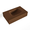 MONDIAZ LEX Opbouwwastafel 50x30x12cm 0 kraangaten wasbak rechts Solid Surface mat SW476570 MONDIAZ LEX Opbouwwastafel 50x30x12cm 0 kraangaten wasbak rechts Solid Surface mat SW476570