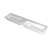 Ink Kraft lavabo - 180x45x1cm - 2 vasques - sans trou de robinet - polystone - blanc brillant SW439596