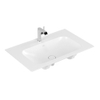 Villeroy & Boch finion meubelwastafel - 1 kraangat - 80x50cm CeramicPlus - zonder overloop - Stone White (mat wit) SW209572