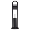 Sealskin Acero Serviteur de toilettes - Porte-rouleau de papier toilette - Brosse de toilettes avec support - autoportant Noir SW207219