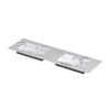 INK Post wastafel - 160x45x1cm - 2 wasbakken - 2 kraangaten - keramiek Statuario glans SW693509