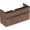 Geberit Smyle wastafelonderkast - 2 la - 118.4x62cm notelaar hickory - grijs SW417538