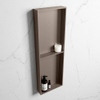 Mondiaz Easy nis 29.5x149.5x8cm - inbouw/opbouw - 2 open vakken - Solid surface - Smoke SW643846