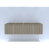 H&R badmeubelen Juice Wastafelonderkast - 160x45x40cm - afgeronde hoeken - 3D-front - 2 lades - geïntegreerde greep - french oak SW862836