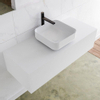 Mondiaz Lagom Meuble salle de bains 110x30.9x45cm Solid Surface Talc 1 tiroir avec lavabo BINX vasque à poser Centre 1 trou de robinet SW409075