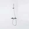 FugaFlow Eccelente Sobrado Robinet de baignoire thermostatique avec douchette stick, support et flexible en métal Chrome SW1124121