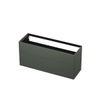 INK Wastafelonderkast - 140x45x65cm - 2 lades - push to open - met rechte opdekfronten - MDF lak - Mat beton groen SW493900