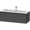 Duravit Ketho.2 Wastafelonderbouwkast - met 1 lade - voor enkele wastafel - 121x48x44cm - met greep antraciet - grafiet mat SW772993