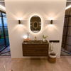 Mondiaz CIRO-DLUX Badkamermeubelset - 100x45x50cm - Solid surface wastafel Lava - 1 wasbak Midden - 1 kraangat - 2 lades - Dusk SW1533046