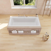 Ideavit SolidMind inbouw bad - 180x80x54cm - solid surface - overloopgat - inclusief pop up afvoer - wit mat SW1079971