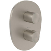 Villeroy & Boch Antao Mitigeur thermostatique encastré avec vanne d'arrêt deux voies - Nickel brossé mat (inox) SW974256