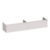 BRAUER Embrace Meuble de salle de bains pour lavabo - 198x35x45.5cm - 2 tiroirs à fermeture en douceur - sans poignées - 2 découpes pour siphon - sable mat SW1200330