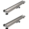 Brauer Caniveau de douche montage mur, y compris grille de carrelage (réversible) SW398035