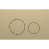 Geberit Sigma40 plaque de commande - chasse à 2 boutons - extra fine - boutons ronds - inox - laiton brossé (or) SW1237037