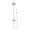 Crosswater Belgravia regendoucheset 90cm met handdoucheset en 150cm doucheslang thermostatisch messing ongelakt SW487082 Crosswater Belgravia regendoucheset 90cm met handdoucheset en 150cm doucheslang thermostatisch messing ongelakt SW487082