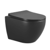 Xellanz nibiru wc suspendu compacte sans chasse d'eau 48 cm avec siège à fermeture douce noir mat SW795686