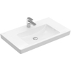 Villeroy & Boch Subway 2.0 meubelwastafel - geslepen - 80x47cm - met kraangat - met overloop - White Alpine (glans wit) 1025016