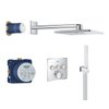 Grohe Grohtherm SmartControl Set de douche thermostatique avec douche de tête carré 310 et douchette chrome SW108048 Grohe Grohtherm SmartControl Set de douche thermostatique avec douche de tête carré 310 et douchette chrome SW108048