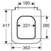 Villeroy & Boch Venticello closetzitting - met deksel met softclose en quick release RVS/stone white SW209654