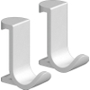 Hansgrohe Wallstoris Handdoekhaak - 1.8x3.9x3.2cm - 2 stuks - mat wit SW651160