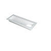 Ink Kraft lavabo - 120x45x1cm - 1 trou de robinet - polystone - blanc brillant SW439579