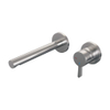 BRAUER Brushed Edition Wastafelmengkraan inbouw - rechte uitloop links - hendel middel dik - inclusief inbouwdeel - model E 1 - PVD - geborsteld RVS SW374385
