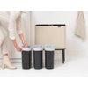 Brabantia Bo Touch Bin Poubelle - 3x11 litres - 3 seau intérieur en plastiques - soft beige SW1117520