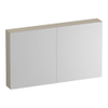 BRAUER Impress spiegelkast - 120x70x15cm - zonder verlichting - 2 dubbelzijdige spiegeldeuren - mat beige SW1199009