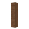 INK Armoire de salle de bains - 35x37x169cm - 2 portes - sans poignées - baguette en bois - 4 tablettes en verre - noyer chaud SW1234844