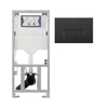 Geberit Inbouwreservoir UP320 met QeramiQ push bedieningsplaat - dualflush- rechthoekige knoppen - kunststof zwart mat SW976088