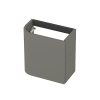 INK Concept R Meuble sous-lavabo pour lave-mains - 40x22x40cm - 1 porte - ouverture à droite - angle arrondi - MDF laqué - vert béton mat SW1406166