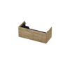 INK Wastafelonderkast - 100x45x37.6cm - 1 lade - push to open - met recht opdekfront - MFC - Naturel eiken SW439511