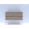 H&R Badmeubelen Infinity Wastafelonderkast - 120x44.8x55cm - 2 lades - greeploos - enkele sifonuitsparing rockford oak SW872644