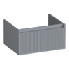 BRAUER Hope Wavy meuble sous-lavabo 60 1 tiroir softclose sans poignées - 1 découpe pour siphon - gris mat SW1198941