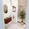 Mondiaz JOYA-DLUX Meuble de toilette 70cm - couleur Ruby - Vasque FAYE position Gauche 1 trou de robinet couleur Arena SW1425263