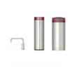Quooker Nordic Square kokendwaterkraan - draaibare uitloop - Combi+ incl. Cube reservoir - Warm / kokend / bruisend / gefilterd water - Chroom SW299795