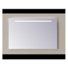 Sanicare Q-mirrors spiegel zonder omlijsting / PP geslepen 80 cm 1 x horizontale strook met warm white leds SW278827