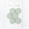 ÉCHANTILLON The Mosaic Factory Barcelona Carrelage mosaïque - 5.1x5.9x0.6cm - Carrelage mural - pour intérieur et extérieur hexagon porcelaine antiek vert SW861968