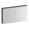 BRAUER Impress Armoire de toilette - 120x70x15cm - sans éclairage - 2 portes miroir double face - Gris Bois SW1199029
