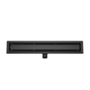 Wiesbaden Caniveau de douche avec bride et grille carrelable 80 x 7 cm noir mat SW1138574