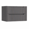 H&R Badmeubelen Juice Meuble sous lavabo - 80x45x50cm - angle droit arrondi - 2 tiroirs - poignée intégrée - Wenge SW1489301