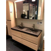 BRAUER Solution badkamermeubelset 120x45x50cm 4 lades met corestone wastafel Smoked Oak SW542085