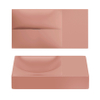 Clou Vale lave-mains - 38x19x7cm - rectangulaire - sans trou robinet - droite - rose mat SW809546