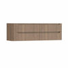 H&R Badmeubelen Juice Wastafelonderkast - 160x45x50cm - linkerhoek afgerond - 4 lades - geïntegreerde greep - charleston SW1490818