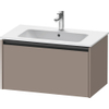 Duravit Ketho.2 Wastafelonderbouwkast - met 1 lade - 81x48x44cm - met greep antraciet - basalt mat SW772787