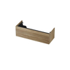 INK Wastafelonderkast - 120x45x37.6cm - 1 lade - push to open - met recht opdekfront - MFC - Zuiver eiken SW439440